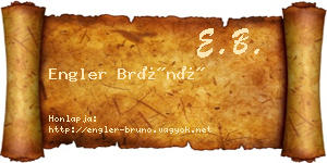 Engler Brúnó névjegykártya